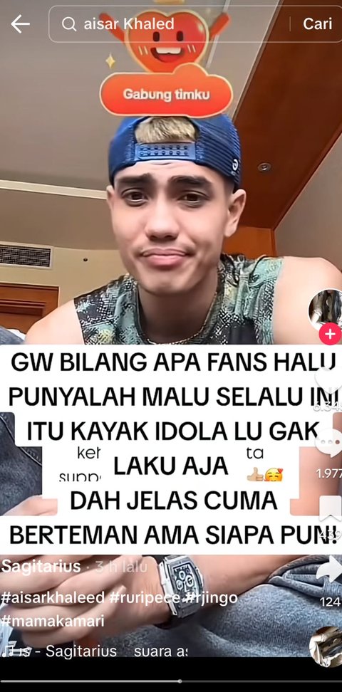 Aisar Khaled Sindir Fans Fuji dan Minta Maaf, Tak Mau Diatur Lagi