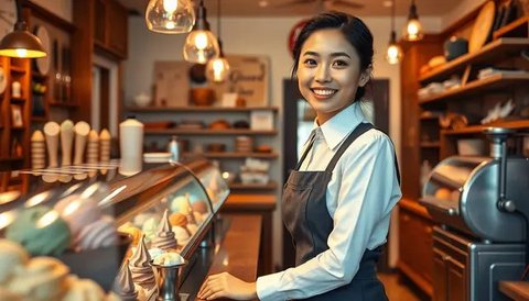 cara membuat es krim rumahan Ilustrasi dibuat AI