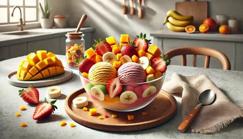 cara membuat es krim rumahan Ilustrasi dibuat AI