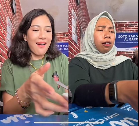 Viral! Wanita Ini Tiru Gaya Dian Sastro Makan Soto, Ekspresinya Mirip Banget
