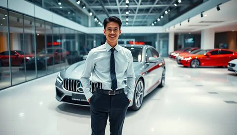 tips membeli mobil baru secara cash Ilustrasi dibuat AI