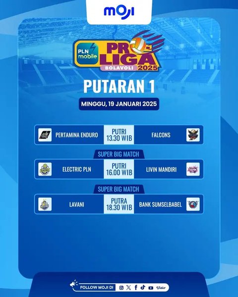 Jadwal PLN Mobile Proliga 2025