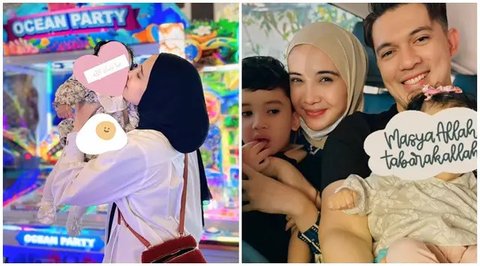 Model baju Lebaran keluarga Irwansyah dan Zaskia Sungkar dalam nuansa pastel yang elegan dan menawan (Foto: Instargram @zaskiasungkar15)