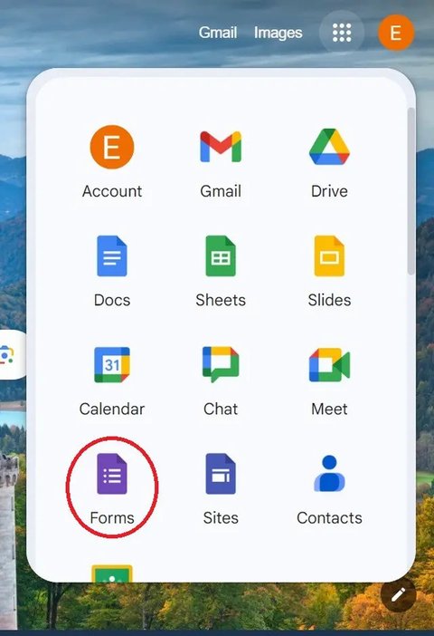 Tampilan Google Form (Sumber: Pinterest/Math Tech Connections)