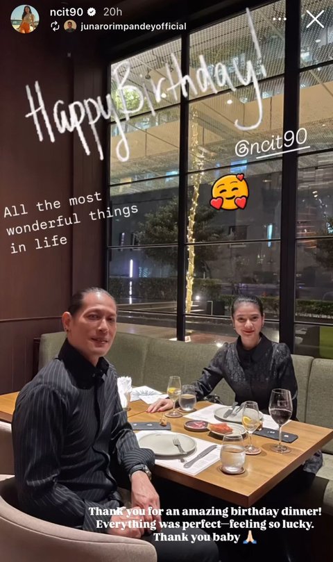 Chef Juna Rayakan Ulang Tahun Citra Anidya, Dinner Intim dan Kejutan Manis di Momen Spesial