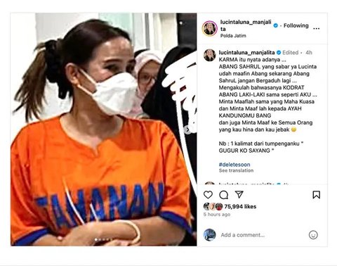 Lucinta Luna salah satu selebritas yang merasakan euforia film Siksa Neraka. Usai menonton, ia janji akan banyak berubah jadi lebih baik pada tahun 2024. (Foto: Dok. Instagram @lucintaluna