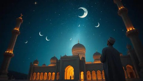 pantun tentang isra miraj Ilustrasi dibuat Stable Diffusion