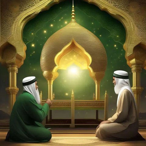 pantun tentang isra miraj Ilustrasi dibuat Stable Diffusion