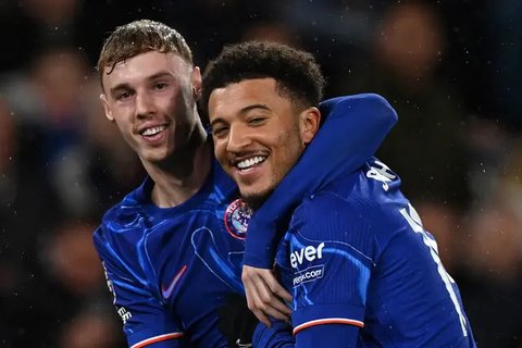 Gol Wolverhampton dicetak oleh Matheus Cunha dan Jorgen Strand Larsen. Sementara gol Chelsea dipersembahkan Nicolas Jackson, Cole Palmer, Noni Madueke, dan Joao Felix. (Nick Potts/PA via AP)