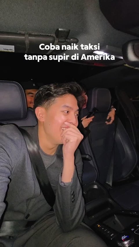 Reaksi Jerome Polin Naik Taksi Tanpa Supir di Amerika, Shock - Berkali-kali Heran