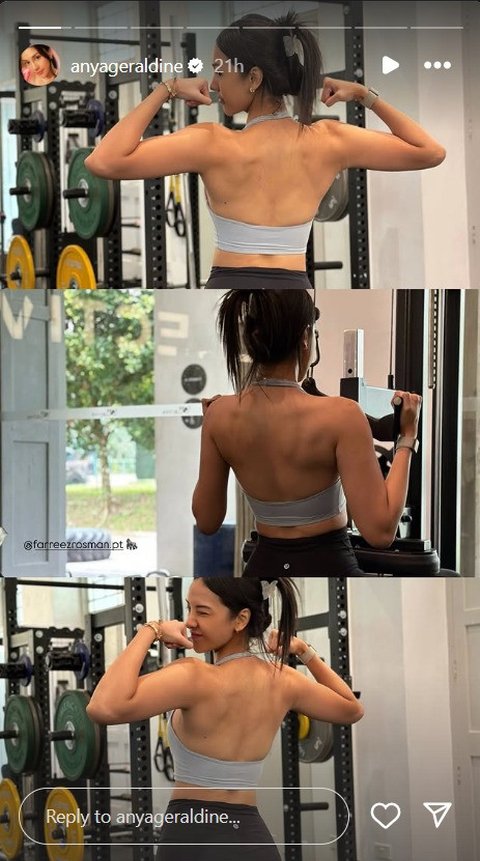 Potret Anya Geraldine Nge-Gym, Body Semakin Jadi dan Ototnya Bikin Gagal Fokus
