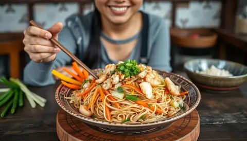 Ilustrasi telur ceplok disajikan dengan nasi hangat.