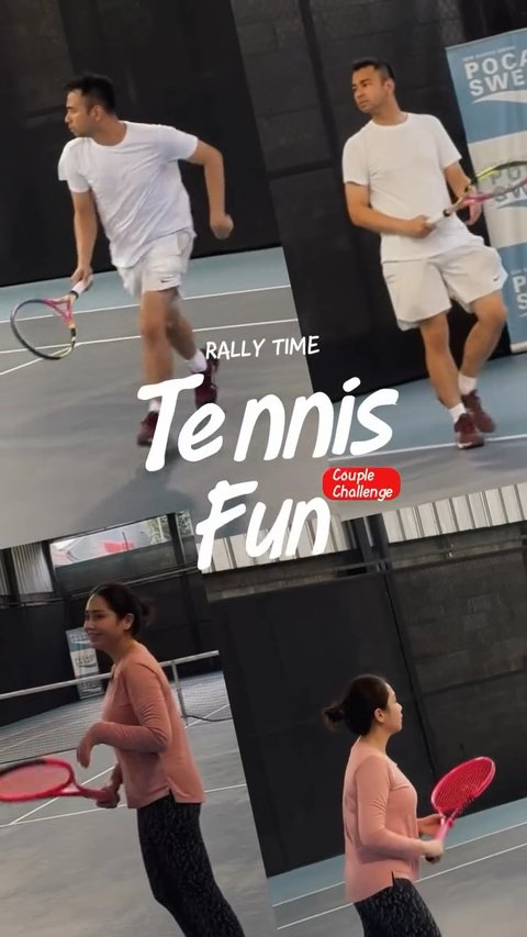 Potret Raffi Ahmad dan Nagita Slavina Latihan Tennis Bareng, Siap Buat Turnamen di Lagi-Lagi Tenis Internasional