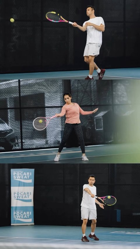 Potret Raffi Ahmad dan Nagita Slavina Latihan Tennis Bareng, Siap Buat Turnamen di Lagi-Lagi Tenis Internasional