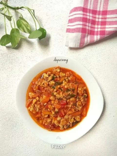 Resep orak-arik talur tomat. (dok. Cookpad @leonyskitchen)