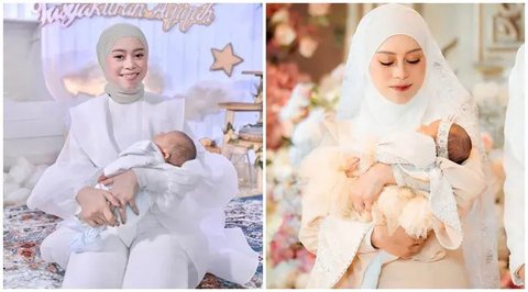 Potret Beda Penampilan Lesti Kejora di Akikah Anak Pertama dan Kedua. (Sumber: Instagram/lestikejora)
