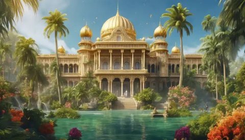 nama nama surga Ilustrasi dibuat Stable Diffusion