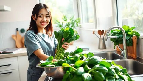 resep keripik bayam Ilustrasi dibuat AI