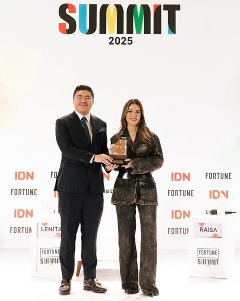 Public figur masuk 40 Under 40 Fortune Indonesia 2025. (sumber: Instagram/arnoldpo/raisa6690)