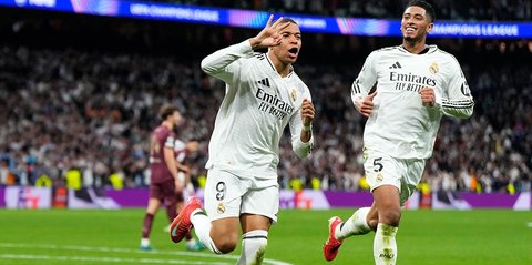 Rapor Pemain Real Madrid saat Hajar Man City: Mbappe Tampil Gemilang, Lini Belakang Kokoh!