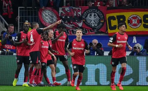 Kylian Mbappe merayakan gol Real Madrid dalam laga kontra Manchester City di Liga Champions 2024/2025, Kamis (20/2/2025) dini hari WIB. (c) AP Photo/Bernat Armangue