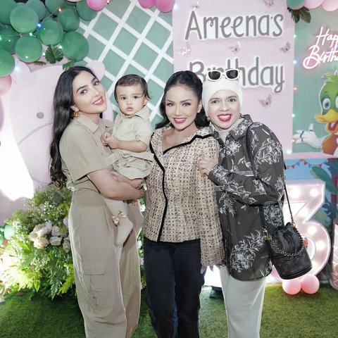 Aurel Hermansyah Rayakan Ultah Ameena bersama Ibu Kandung, Sambung dan Mertua, Penuh Bahagia