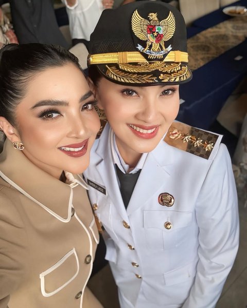 Potret Ashanty Hadiri Syukuran Pelantikan Sherly Tjoana Laos Sebagai Gubernur Maluku Utara, Tampil Cantik Serba Coklat