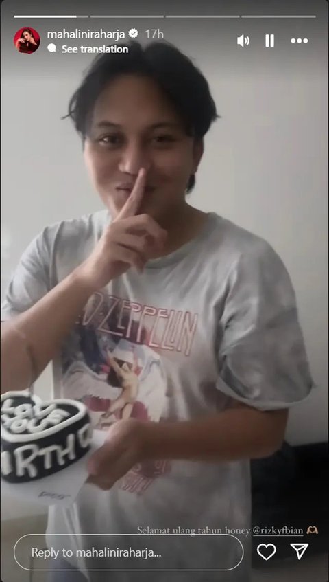 Potret Kejutan UItah Sederhana Rizky Febian dari Mahalini. (Sumber: Instagram/mahaliniraharja)