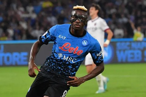 Striker Napoli Victor Osimhen. (Tiziana FABI / AFP)