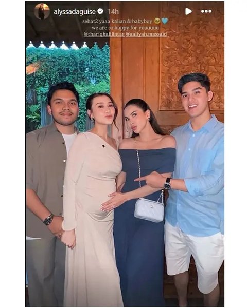 Potret tamu artis di gender reveal Aaliyah Massaid. (sumber: Instagram/alyssadaguise)