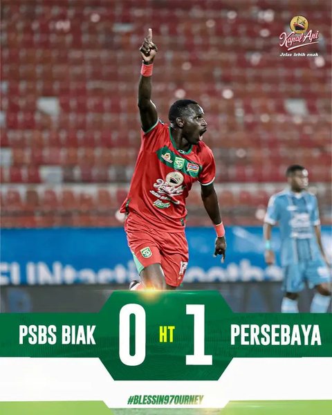 Flavio Silva merayakan gol Persebaya Surabaya ke gawang PSBS Biak di BRI Liga 1 2024/2025. (Dok Persebaya)