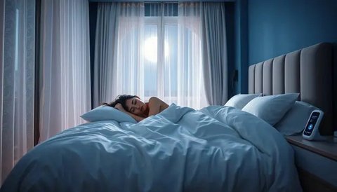 tips tidur berkualitas Ilustrasi dibuat AI