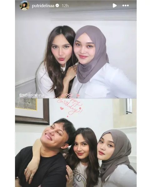 Potret Putri Delina di ulang tahun Mahalini ke-25. (sumber: Instagram/putridelinaa)