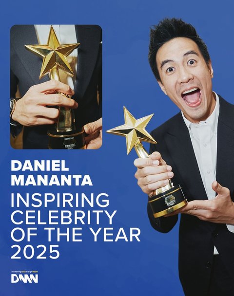 Daniel Mananta Sabet Penghargaan Inspiring Celebrity of the Year 2025, Ini Perjalanannya