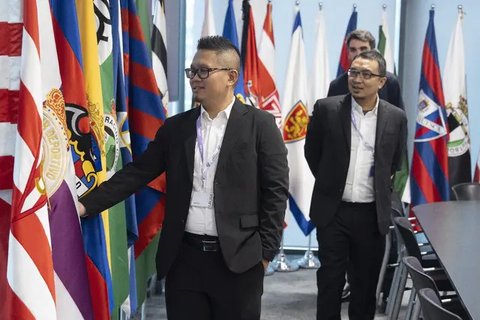 Komite dari PT Liga Indonesia Baru mengunjungi kantor pusat La Liga di Madrid dan bertemu dengan presiden, Javier Tebas. (La Liga)