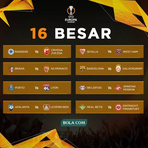 UEFA - Europa League Ilustrasi Logo 16 Besar (Bola.com/Adreanus Titus)