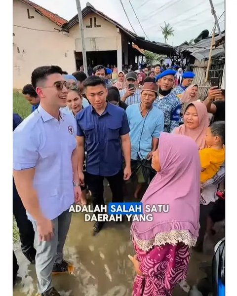 Momen Verrell Bramasta ngabuburit sambil tinjau banjir Bekasi, bantu warga yang terdampak. (sumber: Instagram/bramastavrl)