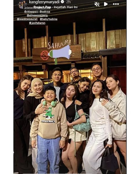 Potret sahur bareng pemain Mermaid in Love. (sumber: Instagram/kangferrymaryadi)