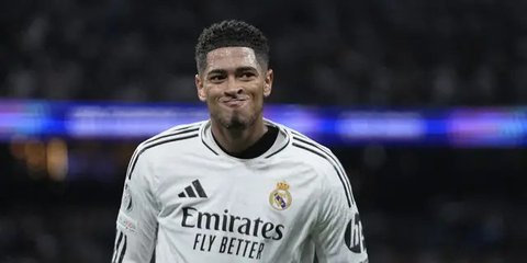 La Liga 2024/25: Pemain Real Madrid, Jude Bellingham, dalam laga derby vs Atletico Madrid di pekan 23 (c) AP Photo/Manu Fernandez
