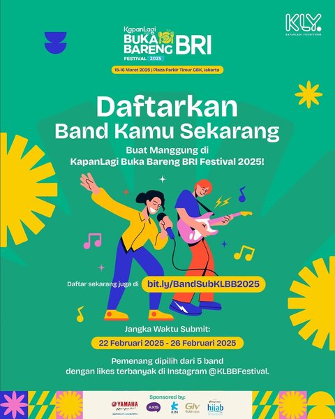 Selamat! Ini Dia Band Submission yang Terpilih untuk Tampil di KapanLagi Buka Bareng BRI Festival 2025