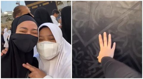 Artis Indonesia Pernah Pegang Ka'bah (Sumber:IG/febbyrastanty, celineevangelista)