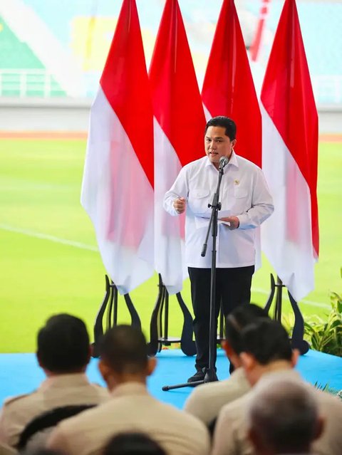 Sementara, Ketua Umum Persatuan Sepak Bola Seluruh Indonesia (PSSI) Erick Thohir menyampaikan apresiasi setinggi-tingginya kepada pemerintah yang paska tragedi Kanjuruhan di tahun 2022 langsung memberikan dukungan besar untuk melakukan transformasi sepakbola Indonesia. (Foto: Dokumentasi PSSI)