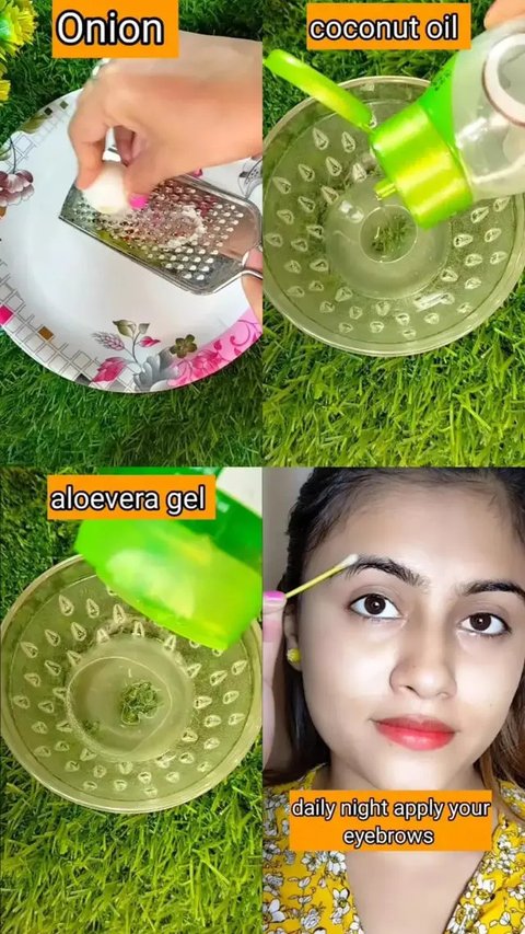 Langkah pembuatan serum alis alami. Foto: Instagram/@priya.creations09