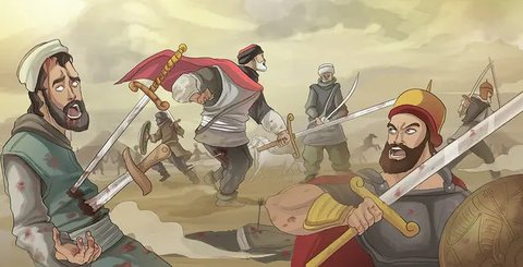 Ilustrasi Perang Yarmuk (Sumber: Laman The Collector)