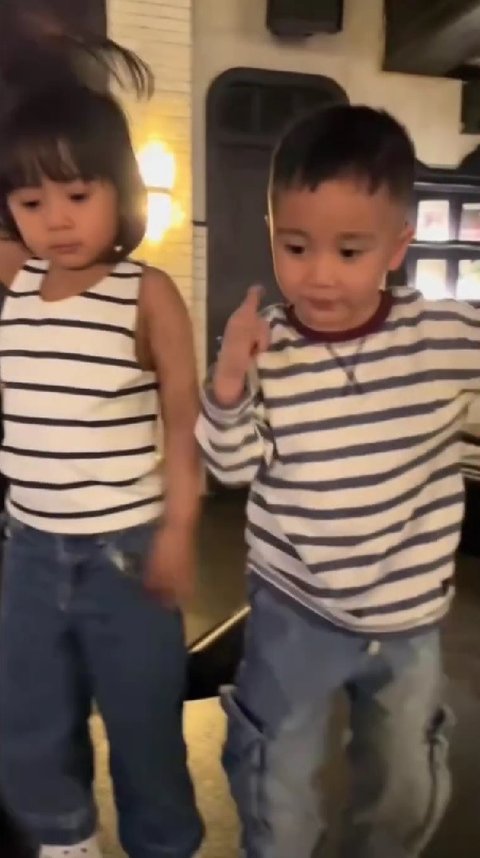 Momen Menggemaskan Rayyanza dan Nuna Anak Caca Tengker Joget Velocity, Ikuti Tren Bak Remaja