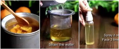 Langkah-langkah membuat toner alami dari kulit jeruk (Image by Beauty recipes on Youtube)