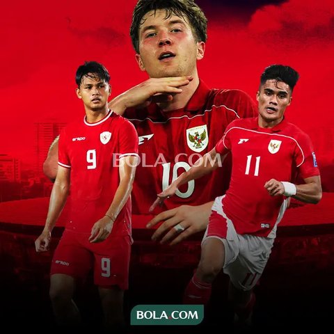 Ekspresi kegembiraan bintang Timnas Indonesia, Ole Romeny (kanan), setelah mencetak gol ke gawang Bahrain pada pertandingan kualifikasi Piala Dunia 2026 di Stadion Utama Gelora Bung Karno, Ja