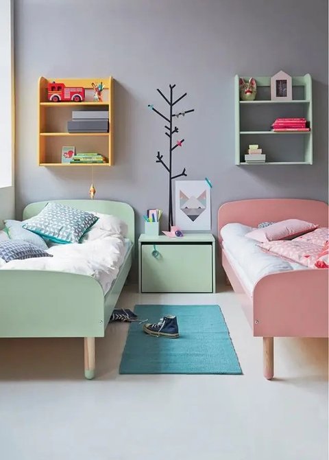 ilustrasi desain kamar anak perempuan by pinterest