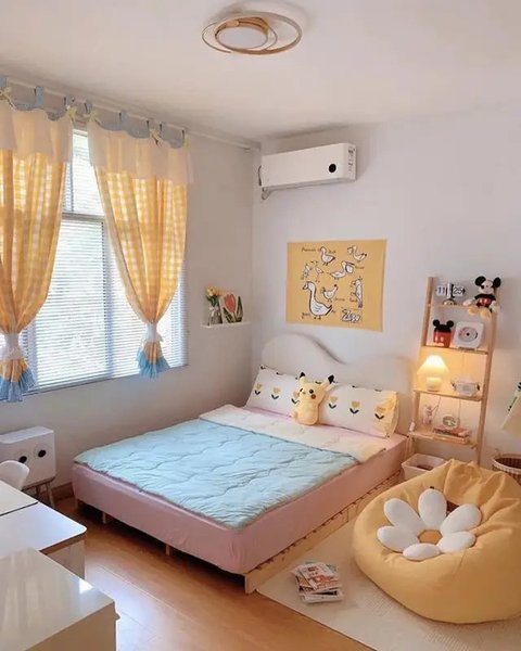 ilustrasi desain kamar anak perempuan by pinterest