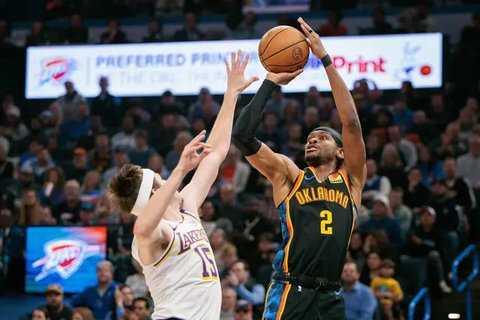 Bikin Shai Gilgeous-Alexander Tak Dapat Free Throw, Lakers Lumat Thunder (AFP)